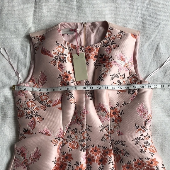 𝅺stella McCartney Blush Floral Crepe Peplum Top - Picture 10 of 12